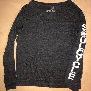 SoulCycle deep grey long sleeve tee